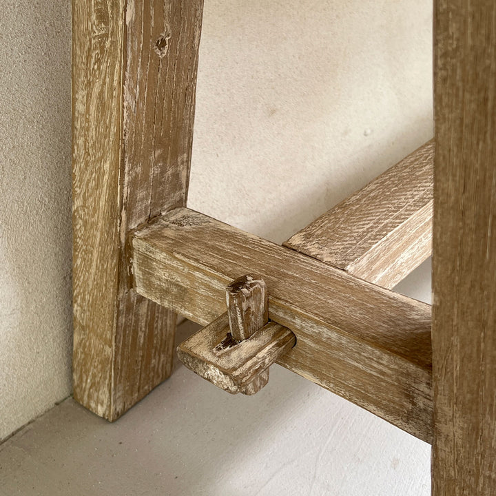 Whitewashed Reclaimed Elm dining bench | Snowdon