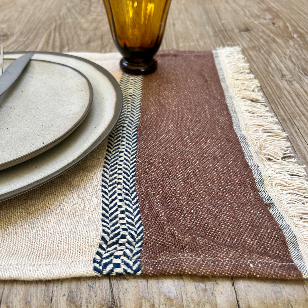 Wide Stripe linen Placemat