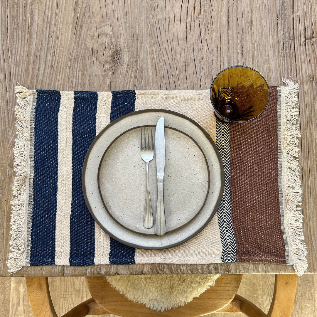 Wide Stripe linen Placemat