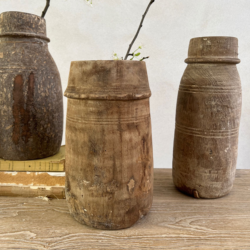 Wooden Nepali Pots Large A