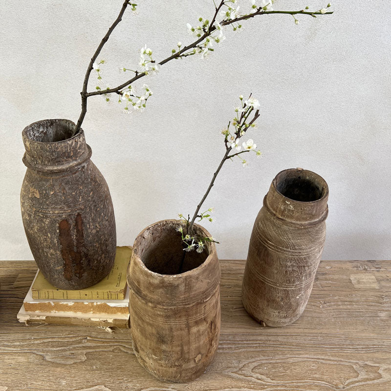 Wooden Nepali Pots Large A