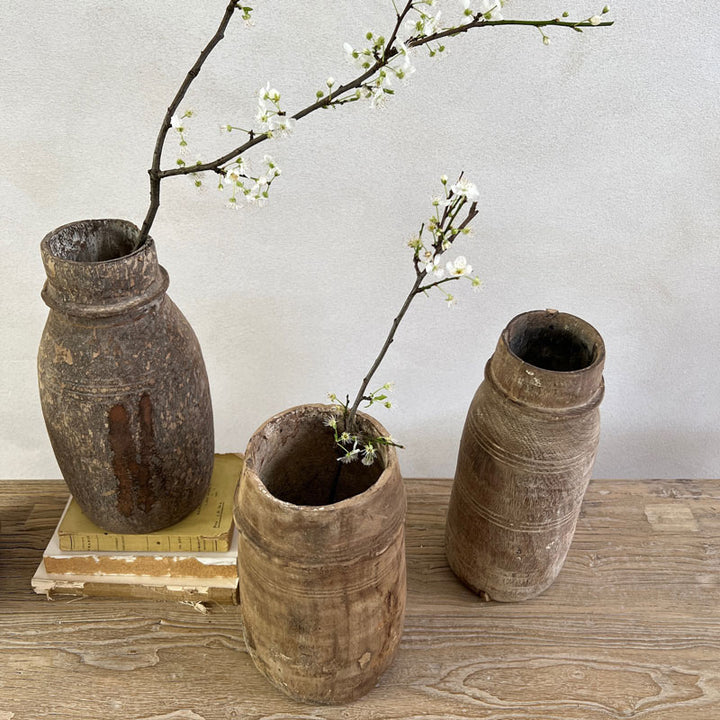 Wooden Nepali Pots Large A