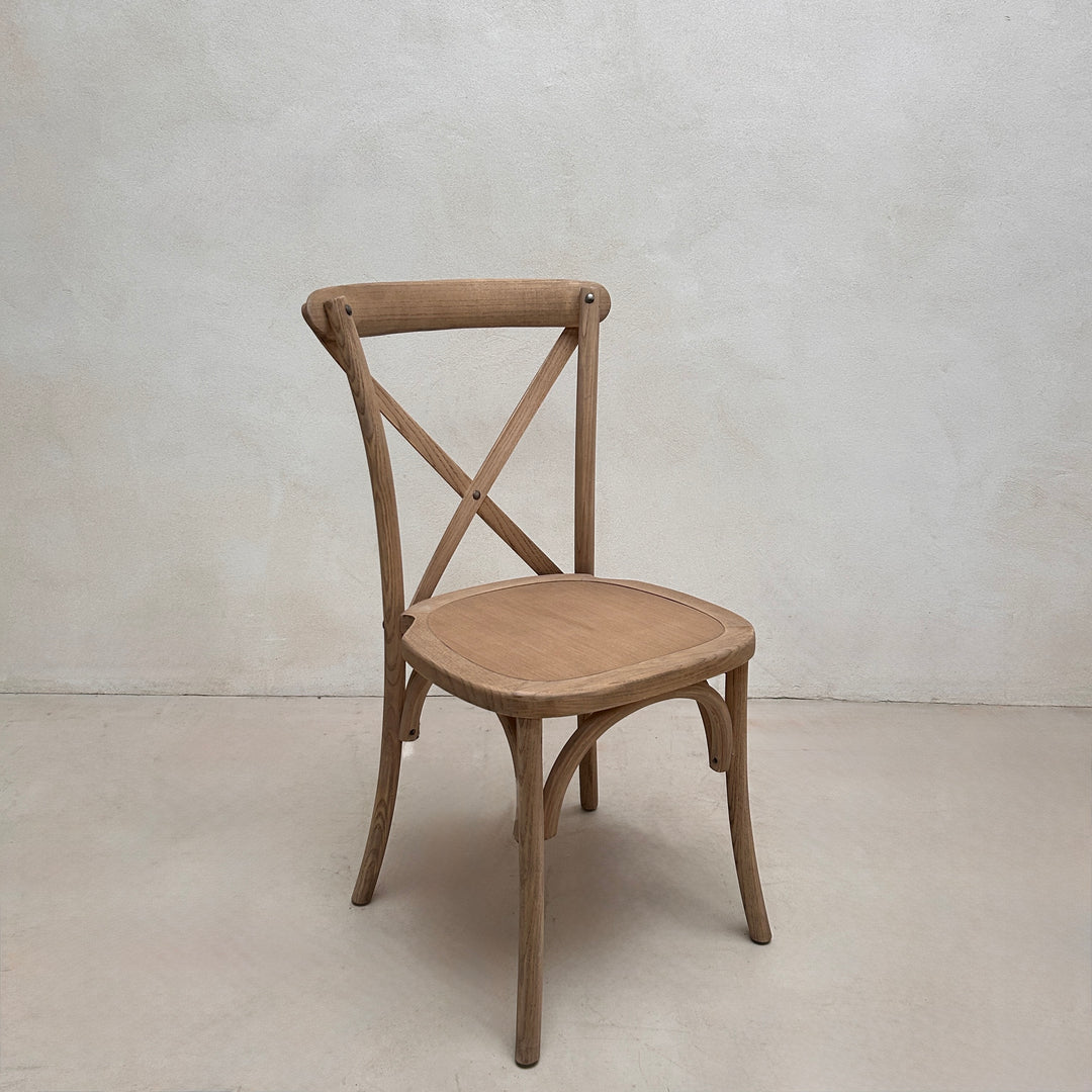 Wooden Cross Back Dining Chair