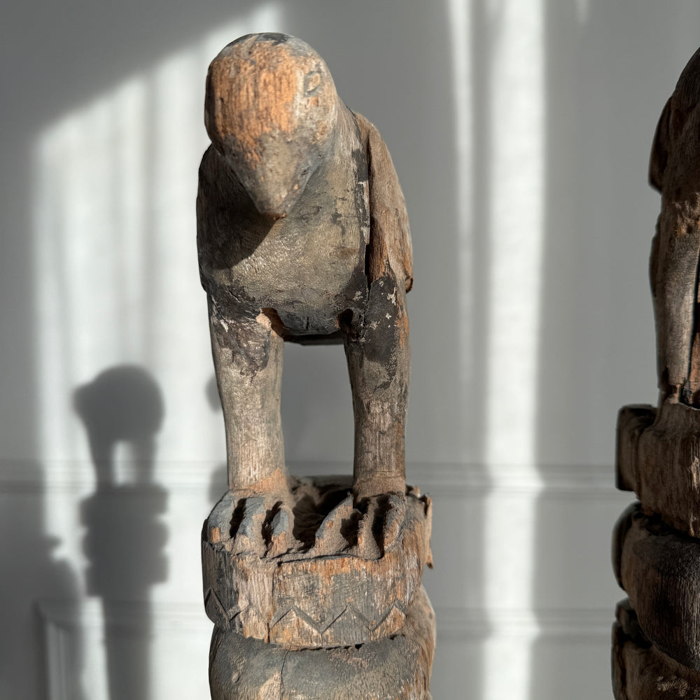 Wooden Two Birds Sculpture | Uma