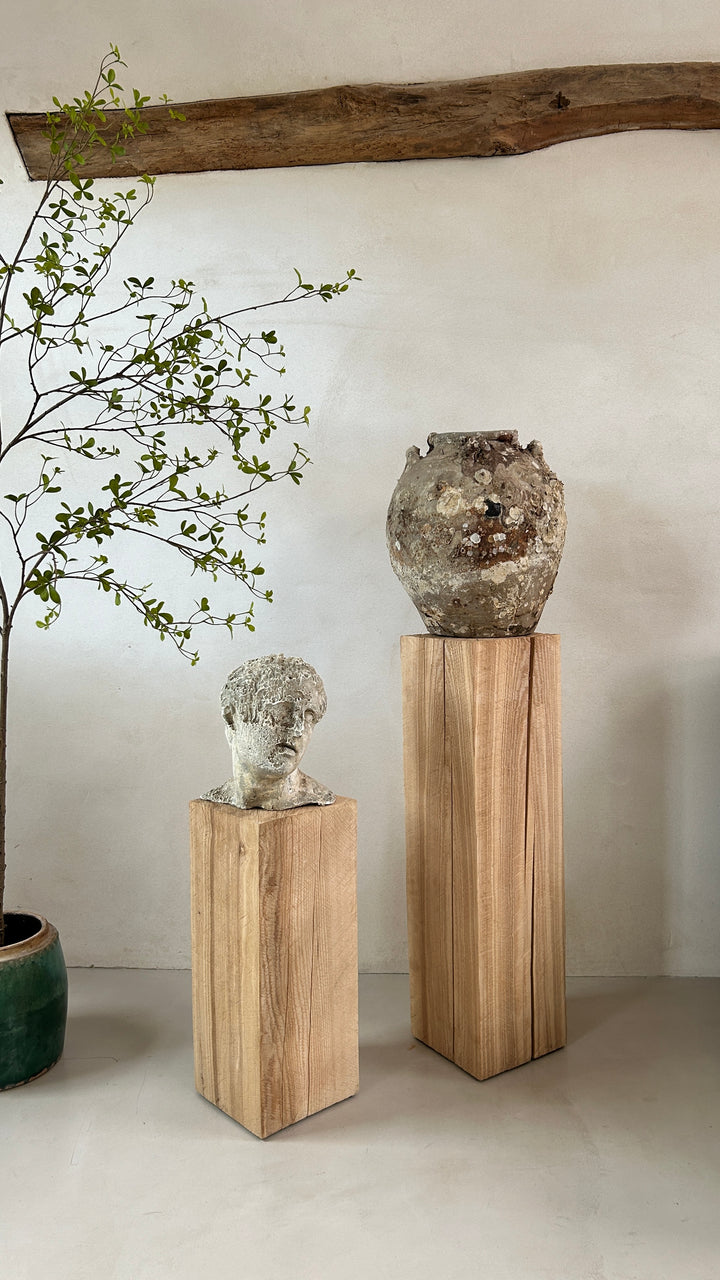 Wooden oak plinths