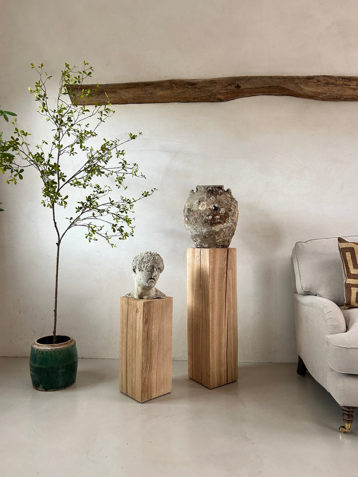 Wooden oak plinths