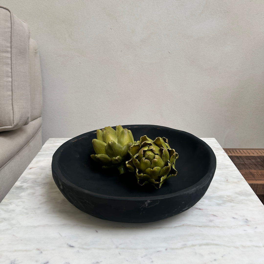 Yakising Black Carved Teak Bowls