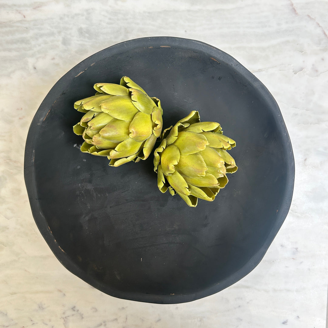 Yakising Black Carved Teak Bowls