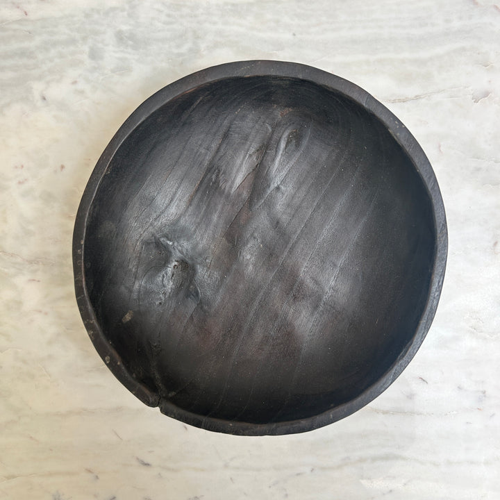 Yakising Black Carved Teak Bowls