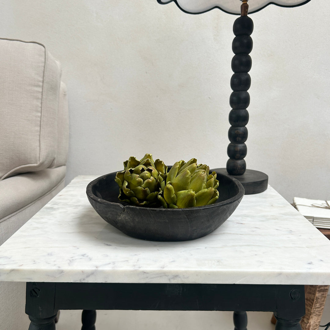 Yakising Black Carved Teak Bowls