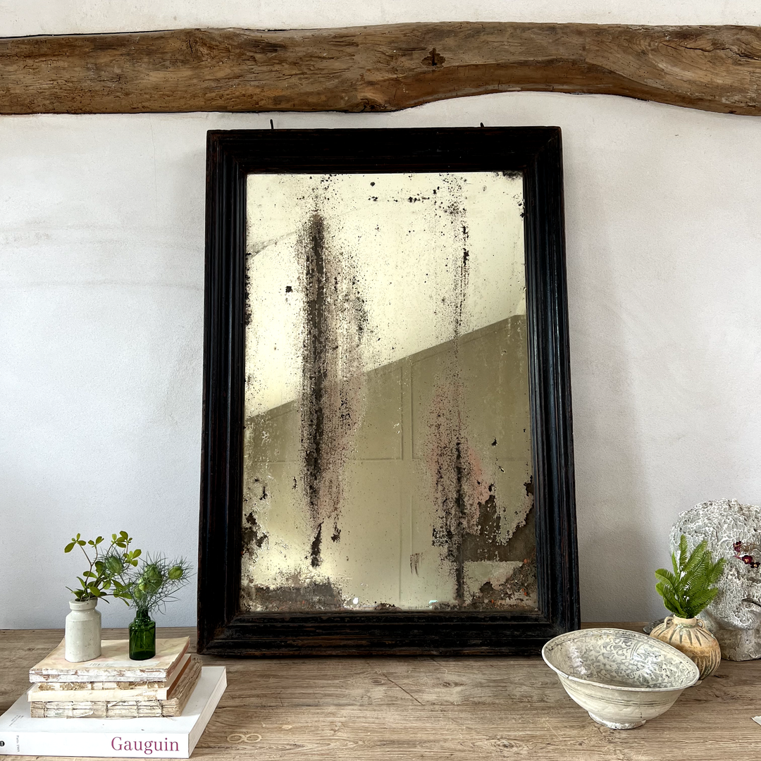Large Antique Foxed Mirror | Ada