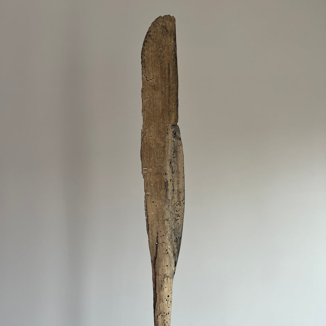 Antique wooden Paddle on Stand