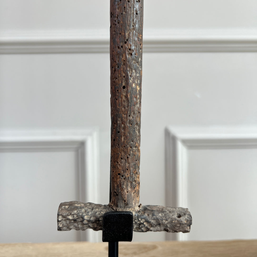 Antique wooden Paddle on Stand