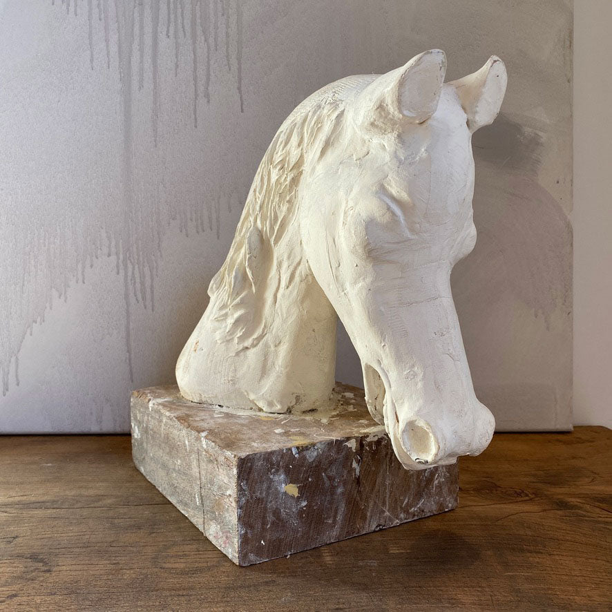 Large Hand Carved Horse Head | Bailiey