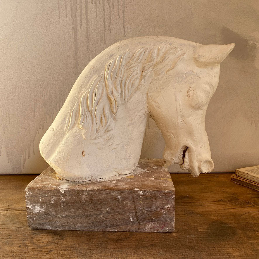 Large Hand Carved Horse Head | Bailiey