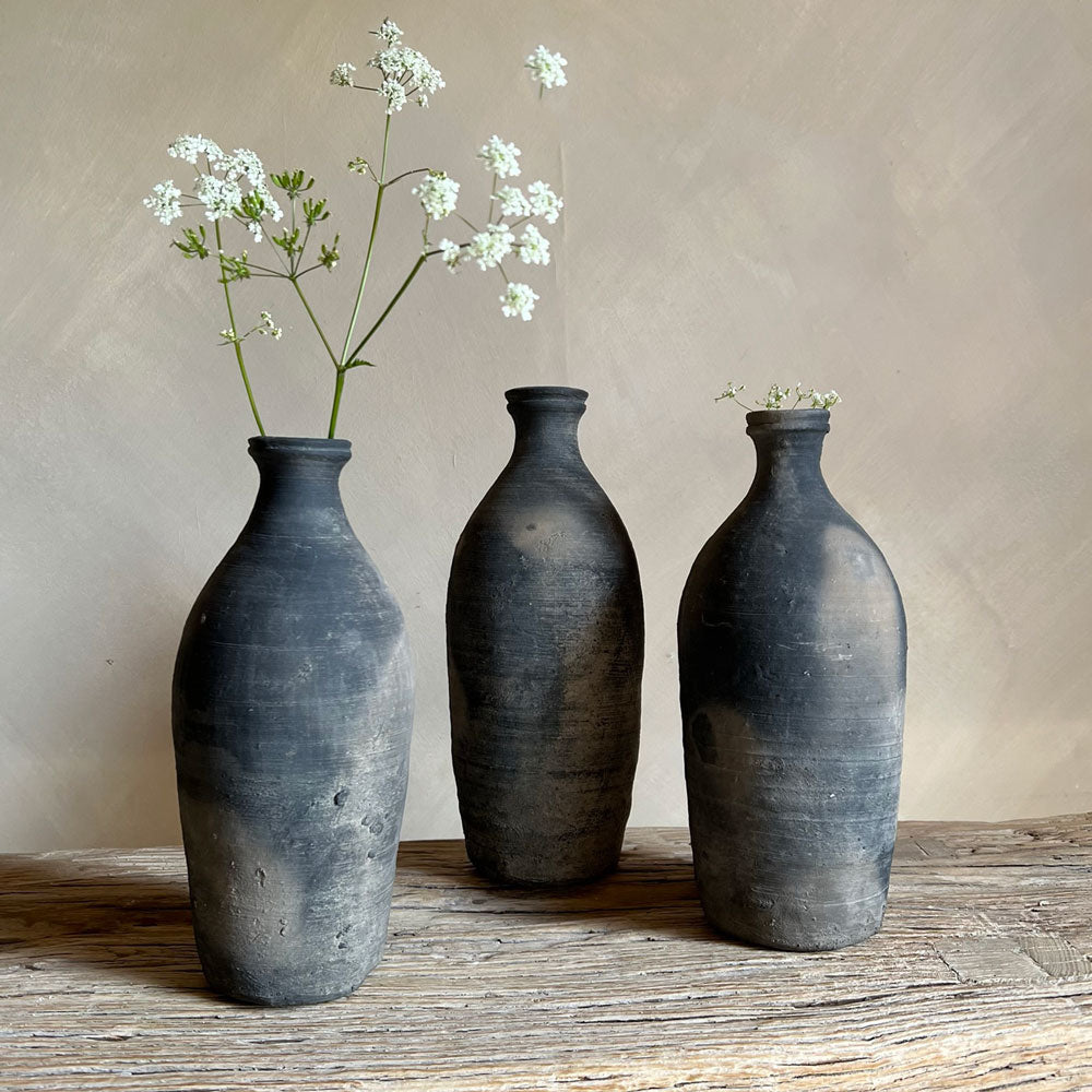 Grey stoneware Vase | Aziza
