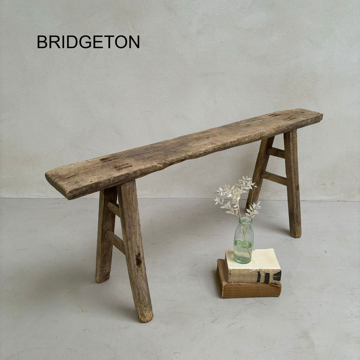 Antique Rustic Wooden Bench