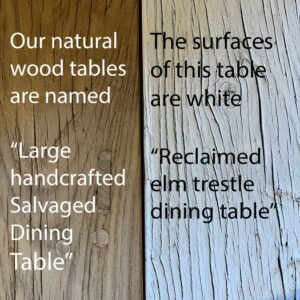 Reclaimed White Elm Trestle Dining Table | 225 x 100cm