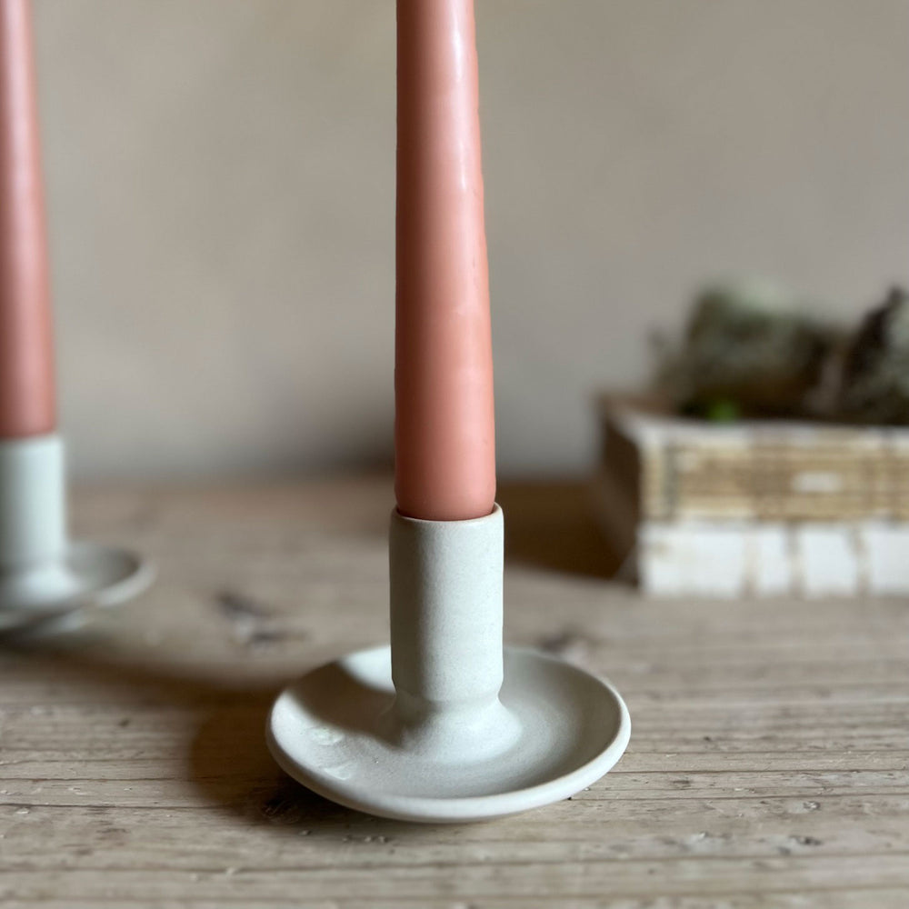 Stoneware Ceramic Candlestick Holder