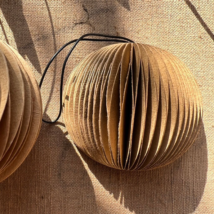 Honeycomb Sphere Paper Ornament Caramel