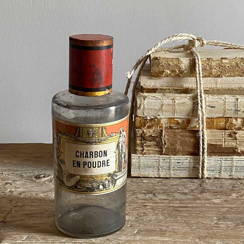 Napoleon III Antique Apothecary Jars - Charbon