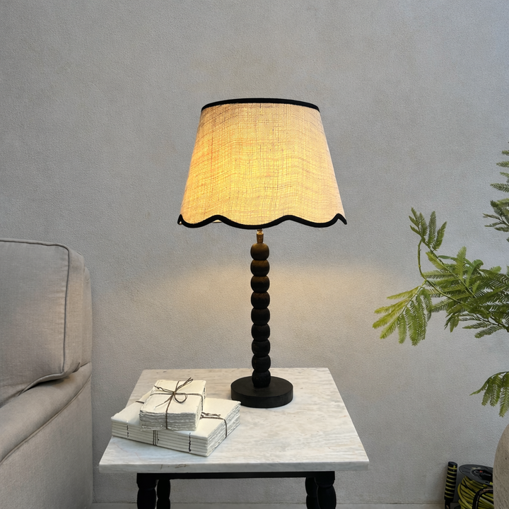 Bobbin Table Lamp | Dark Wood