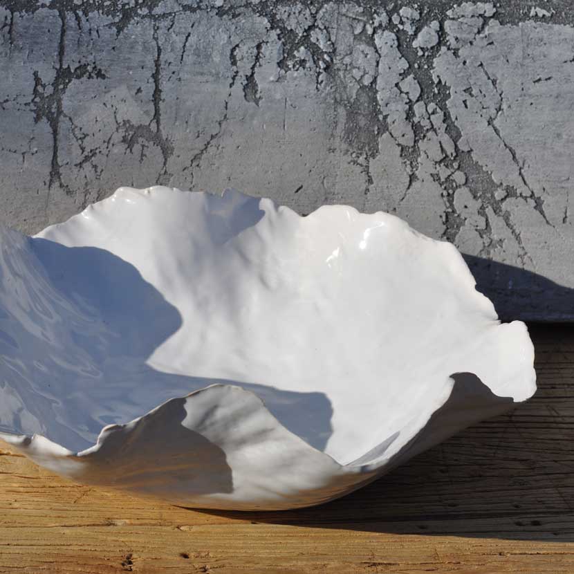 Decorative ceramic serving bowl