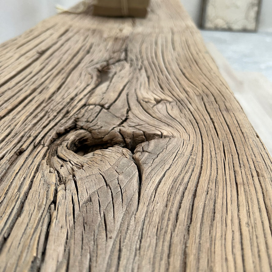 Antique Elm Wooden Bench Enid