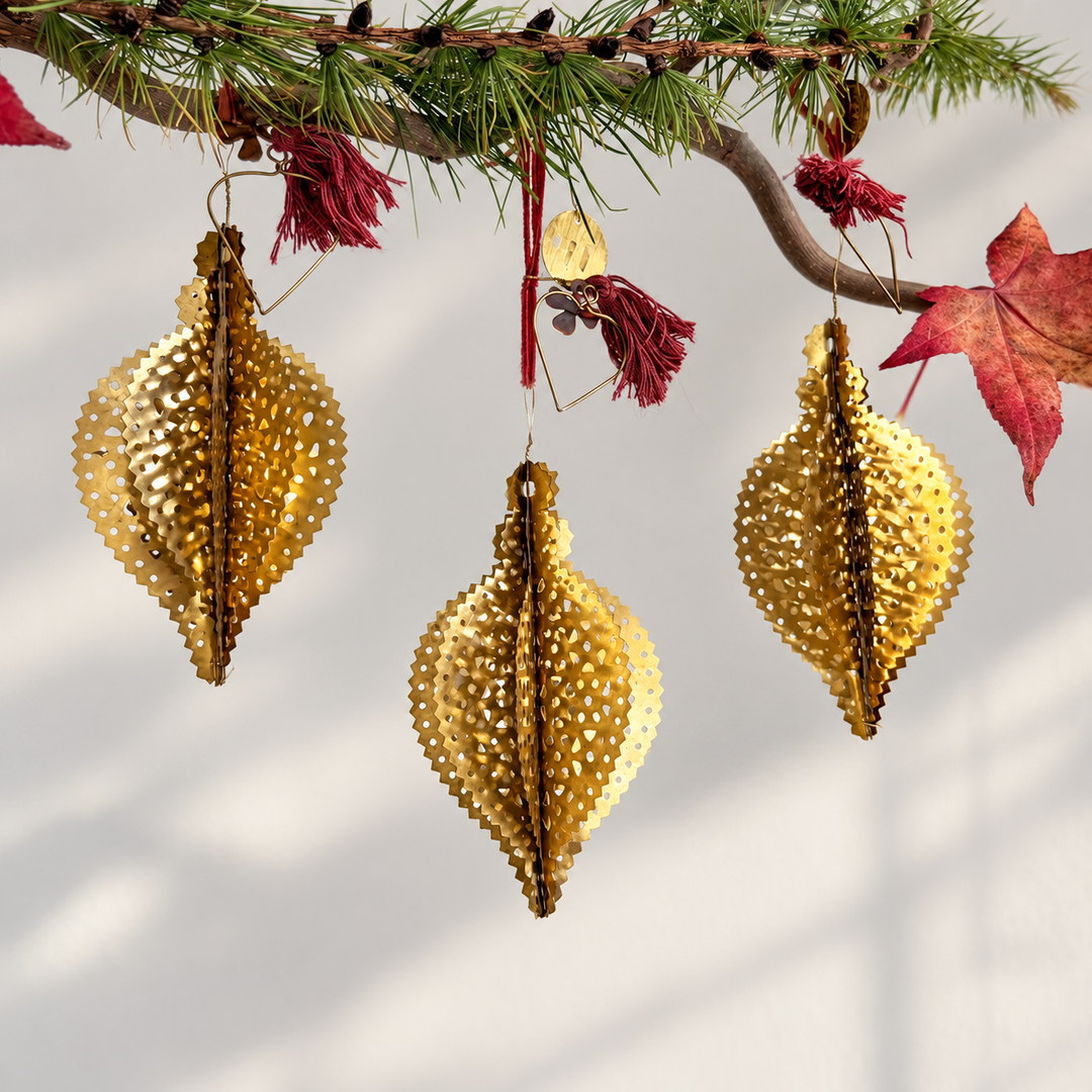 Antique Gold Filigree Christmas Decoration