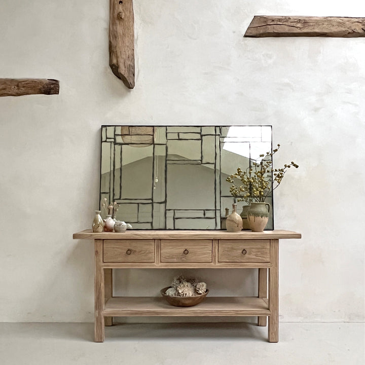 Foxed antiqued mirror patchwork 145x91cm | Cressida