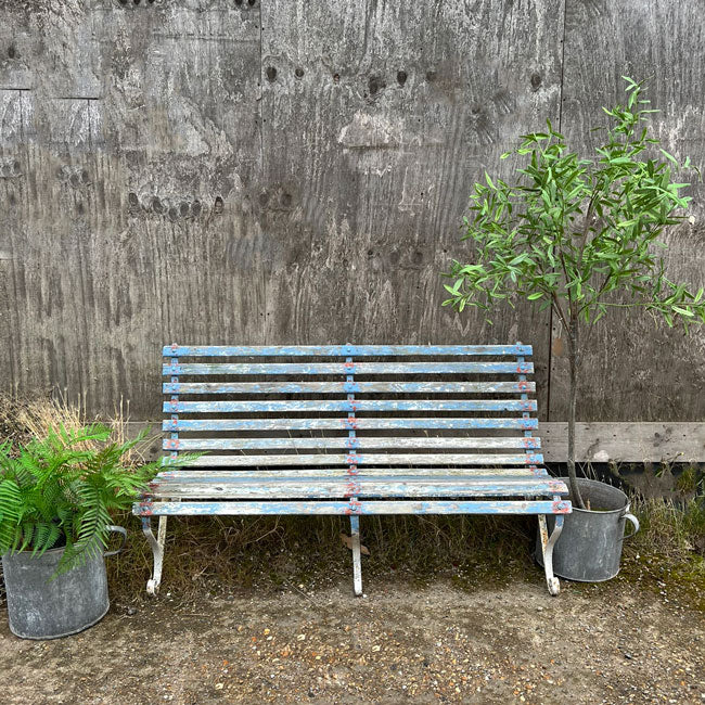 Vintage slatted garden bench
