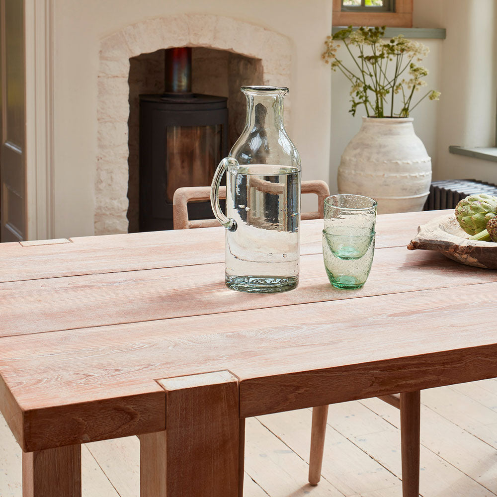 Reclaimed wood garden dining table