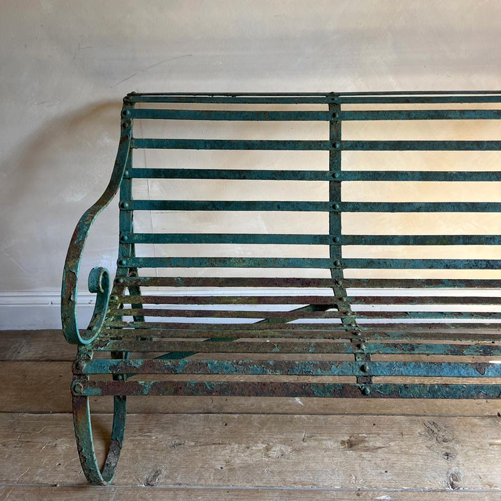 Victorian wrought iron bench