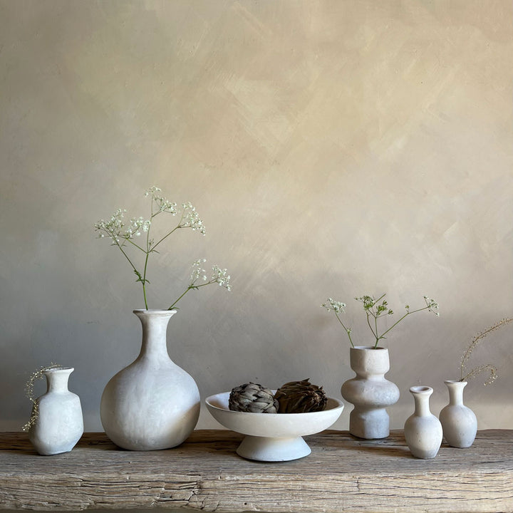Stoneware neutral vase | F