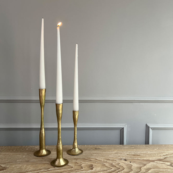 Hammered gold candlestick Holder collection of sizes