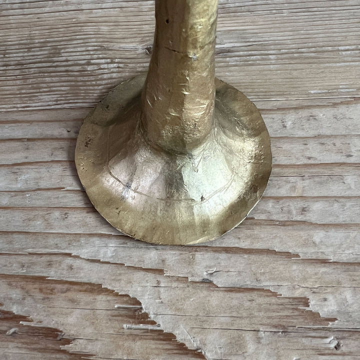 Hammered gold candlestick Holder base