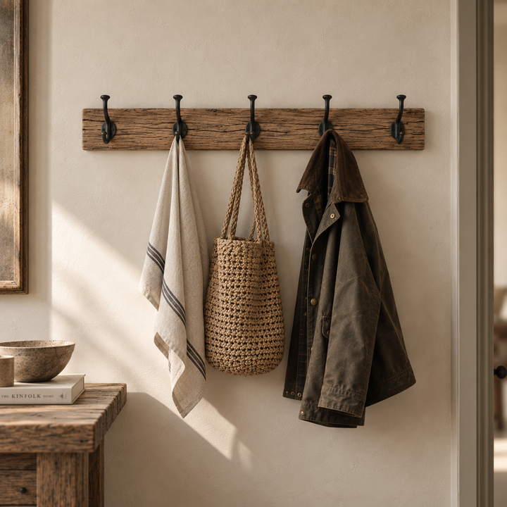 Reclaimed Rustic Wood Coat Hook |  95cm or 54cm wide