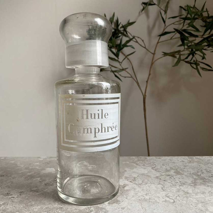 Antique Apothecary Bottle | Huile Camphree