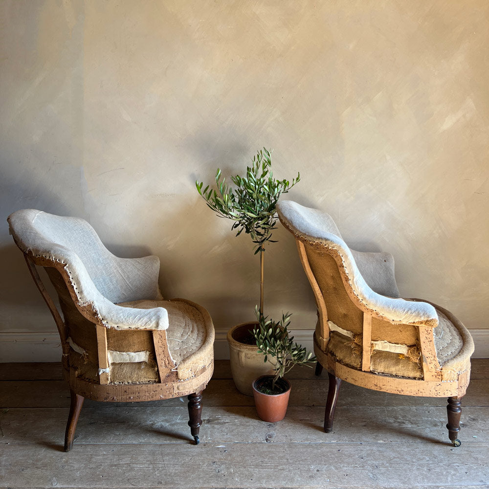 Antique pair of deconstructed chairs | Ines
