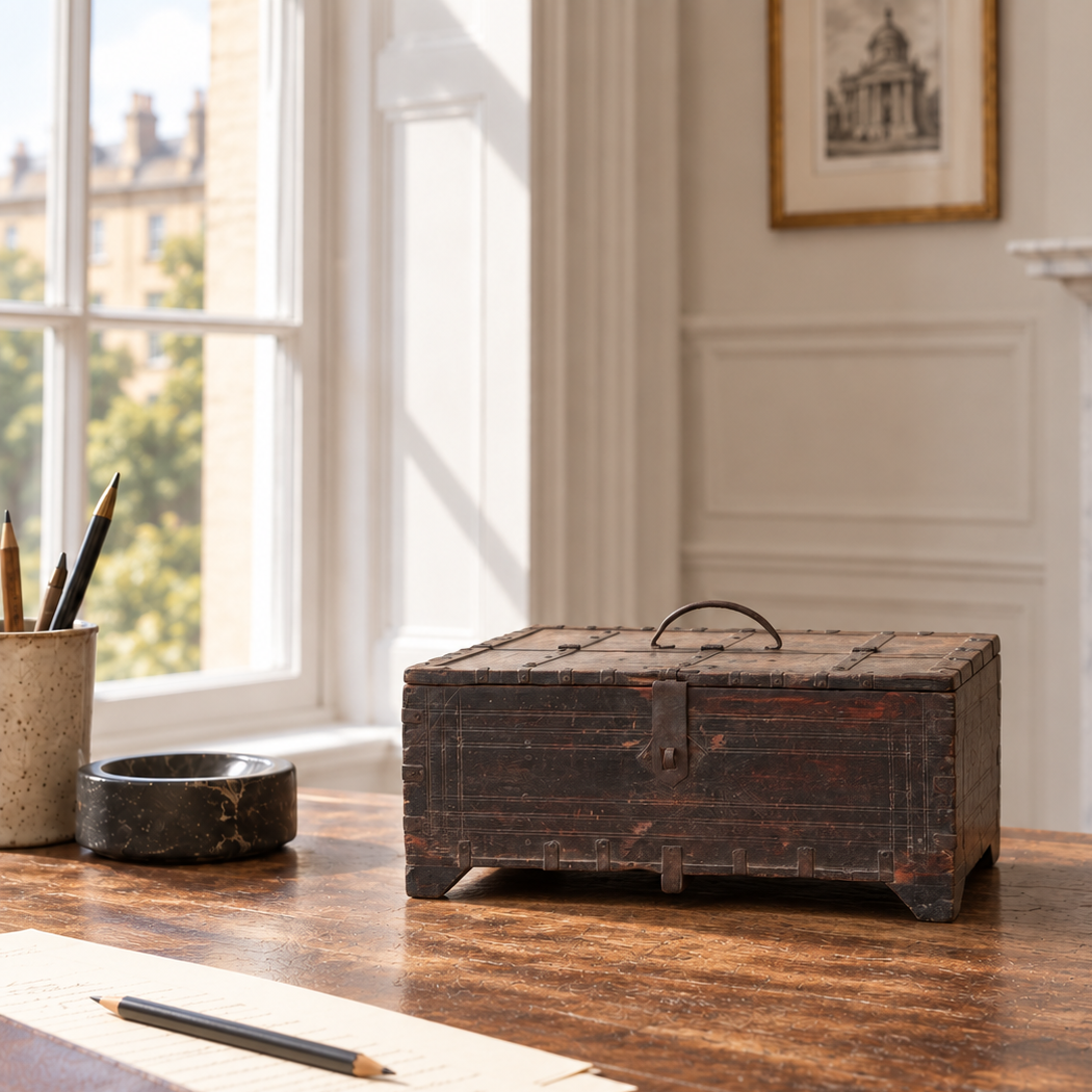 Antique Indian Teak Merchant’s Box | Ishani