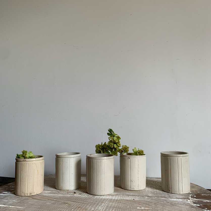 Striped Stoneware Jam Jars | Medium
