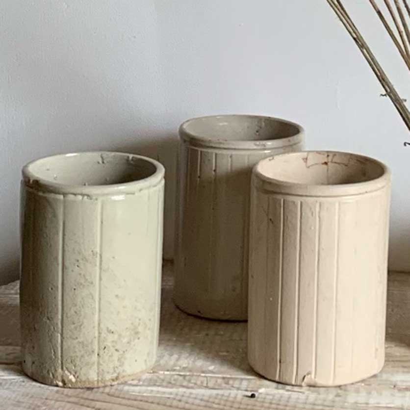 Striped Stoneware Jam Jars | Large