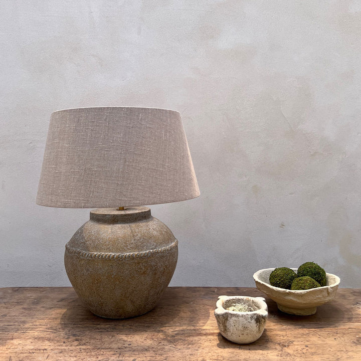 Rustic Stone Table Lamp | Medium