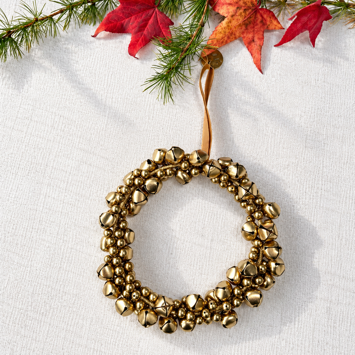 Brass Bell Christmas Wreath | 18cm