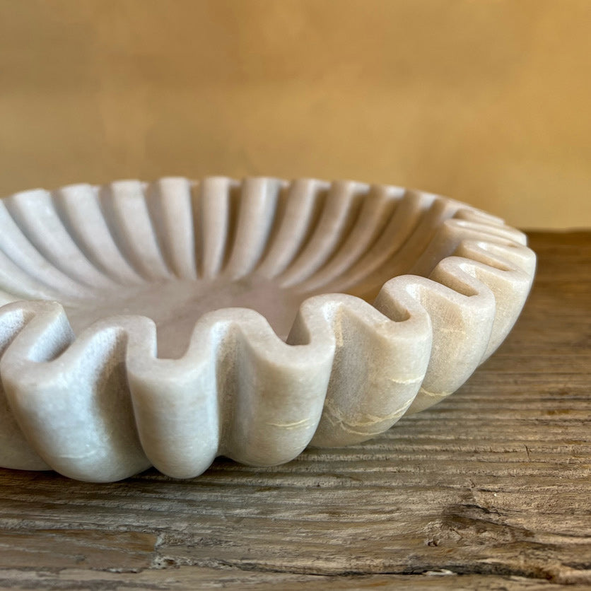 Fluted Marble Bowl | Wave