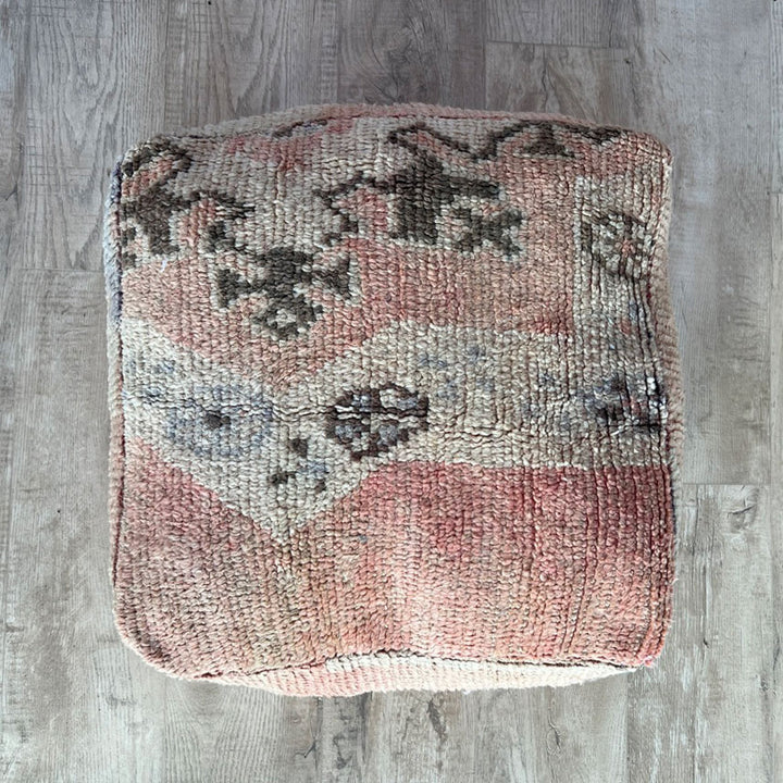 Vintage Moroccan Carpet Pouf 01