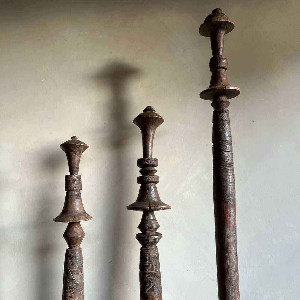 African antique ceremony sticks (set of 3) Neliah