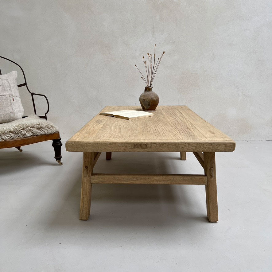 Reclaimed coffee table pale wood | Cotswolds