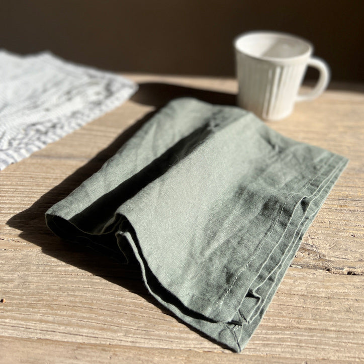 Plain Linen Napkin | Olive
