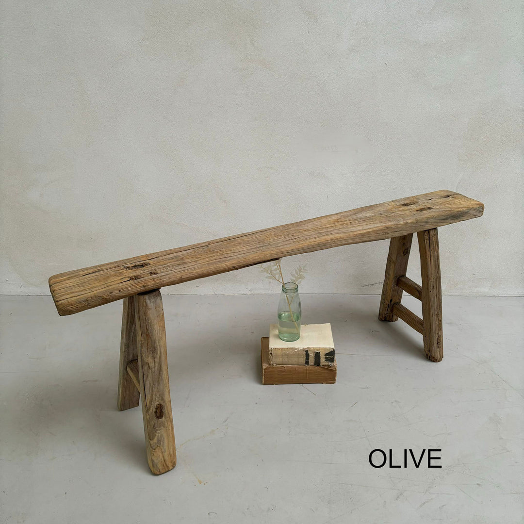 Antique Rustic Wooden Bench